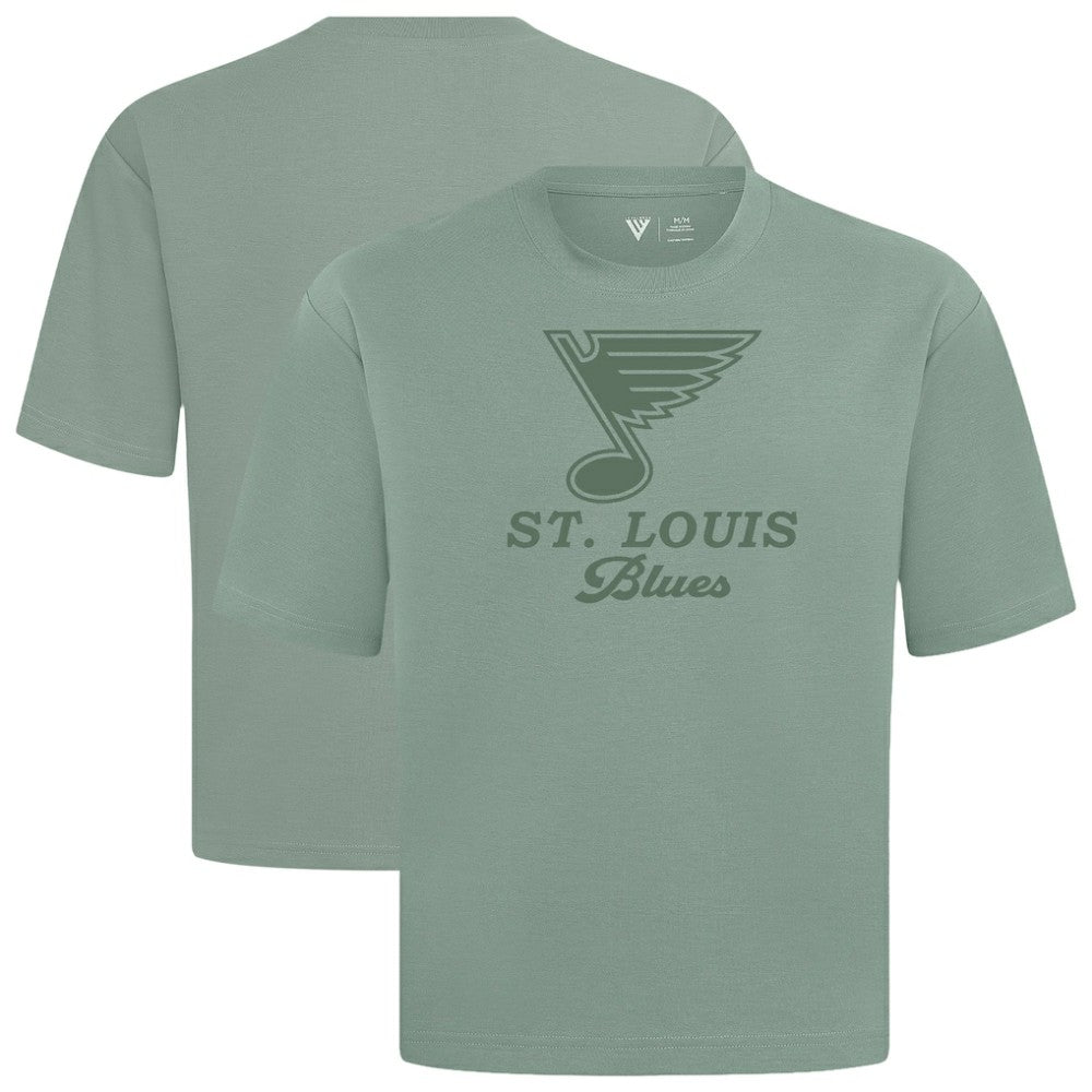 St. Louis Blues Levelwear Shadow Surge Luxe Signature Knit T-Shirt On Sale