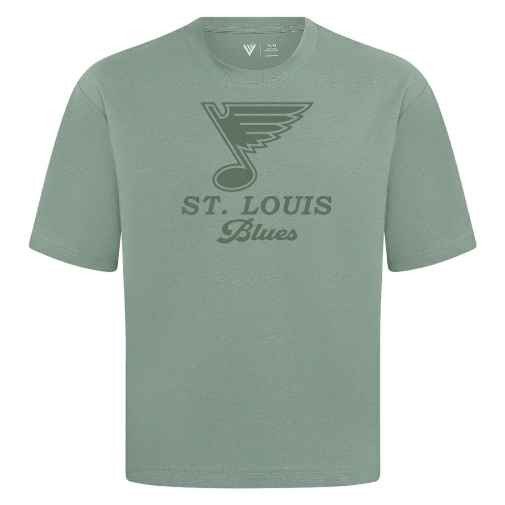 St. Louis Blues Levelwear Shadow Surge Luxe Signature Knit T-Shirt On Sale