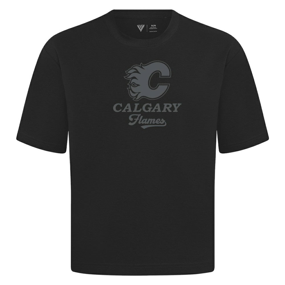 Calgary Flames Levelwear Shadow Surge Luxe Signature Knit T-Shirt Sale