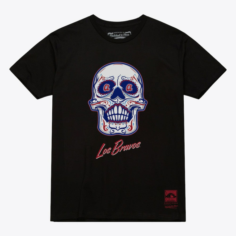 Atlanta Braves Mitchell & Ness Women's Sugar Skull Boxy T-Shirt | MLB On Sale