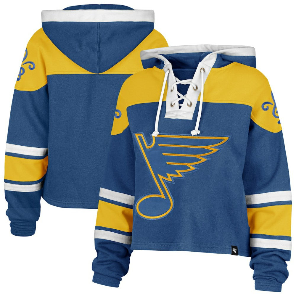 St. Louis Blues '47 Women's Cropped Lacer Hoodie Sale