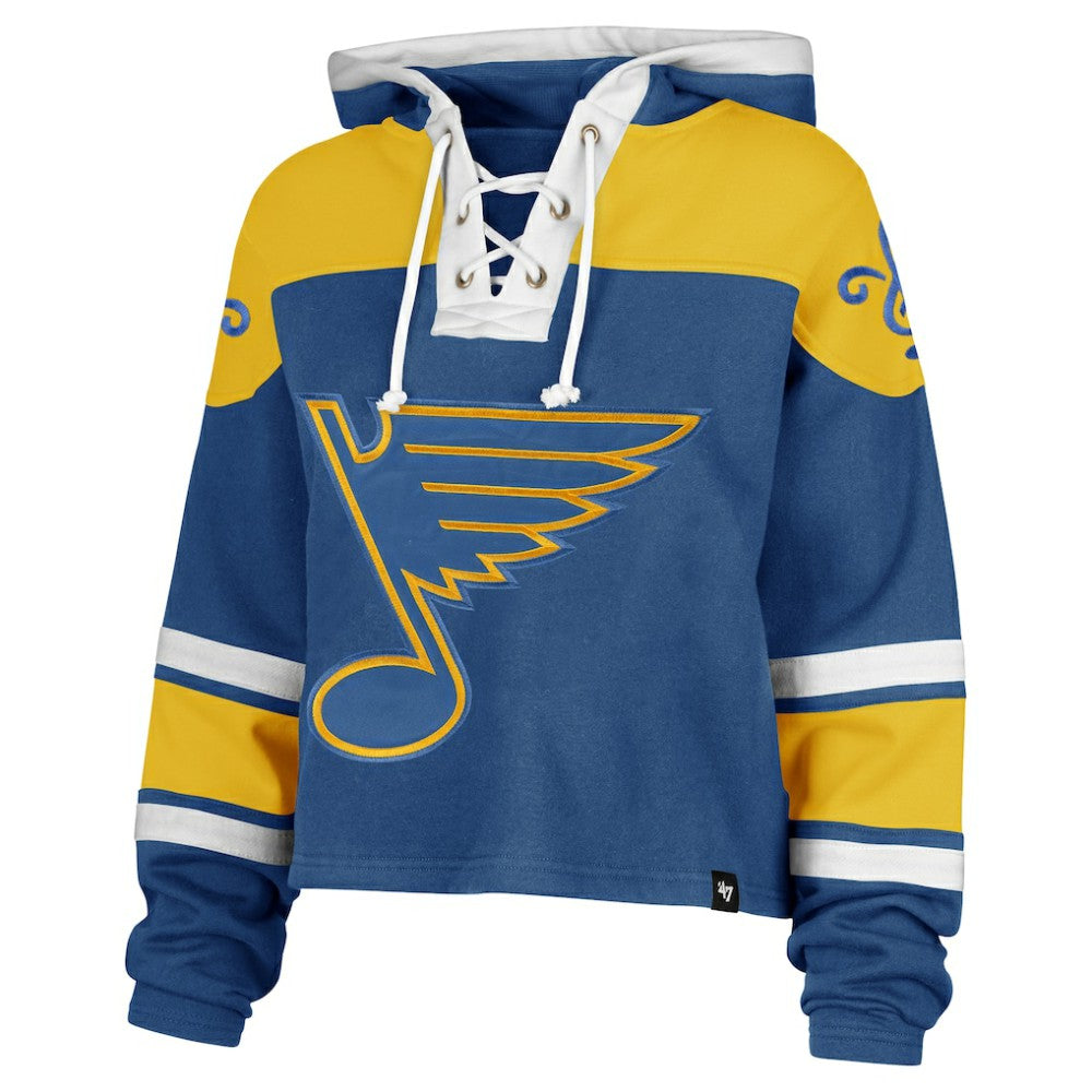 St. Louis Blues '47 Women's Cropped Lacer Hoodie Sale