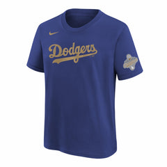 Los Angeles Dodgers Nike Youth 2026 Gold Collection Wordmark T-Shirt | MLB New