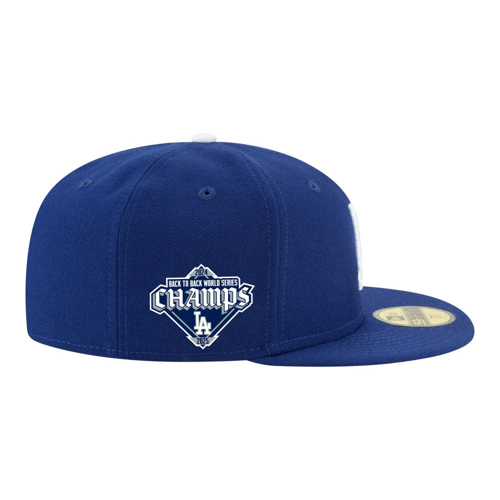 Los Angeles Dodgers New Era Back-to-Back Champions Diamond Side Patch 59FIFTY Fitted Hat | MLB New