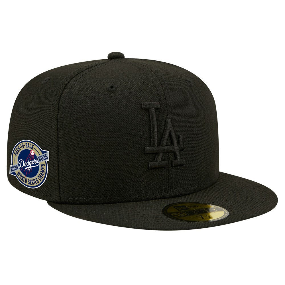 Los Angeles Dodgers New Era 2024/25 Back to Back Champions Circle Side Patch Fitted 59FIFTY Hat | MLB New