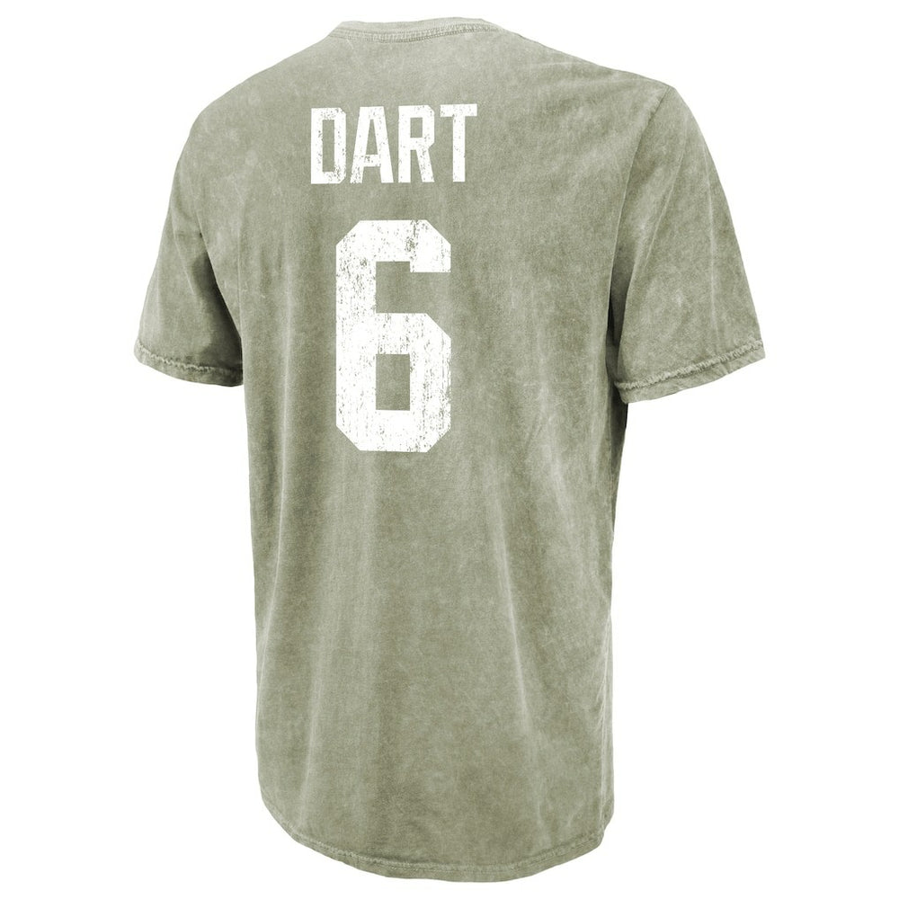 New York Giants New Era Jaxson Dart  Majestic Threads Mineral Wash Name & Number T-Shirt