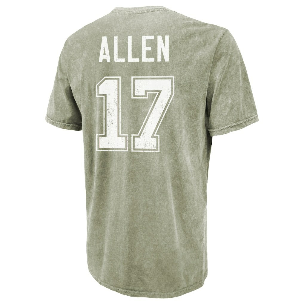 Buffalo Bills  Josh Allen  Majestic Threads Mineral Wash Name & Number T-Shirt
