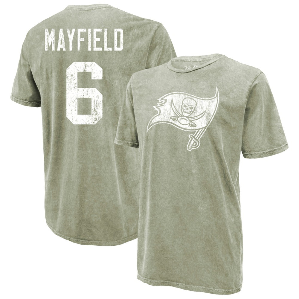 Tampa Bay Buccaneers  Baker Mayfield  Majestic Threads Mineral Wash Name & Number T-Shirt