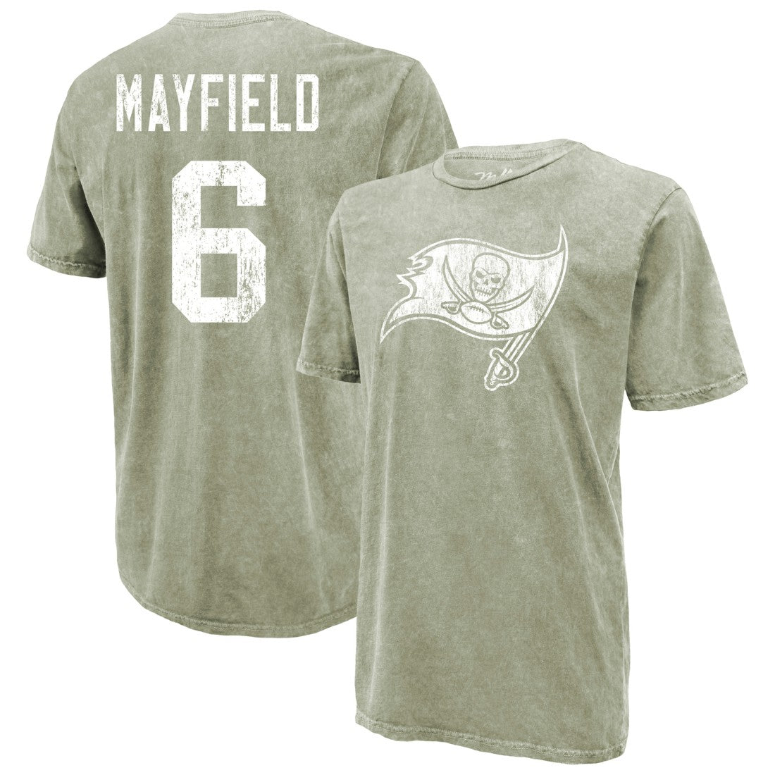 Tampa Bay Buccaneers  Baker Mayfield  Majestic Threads Mineral Wash Name & Number T-Shirt