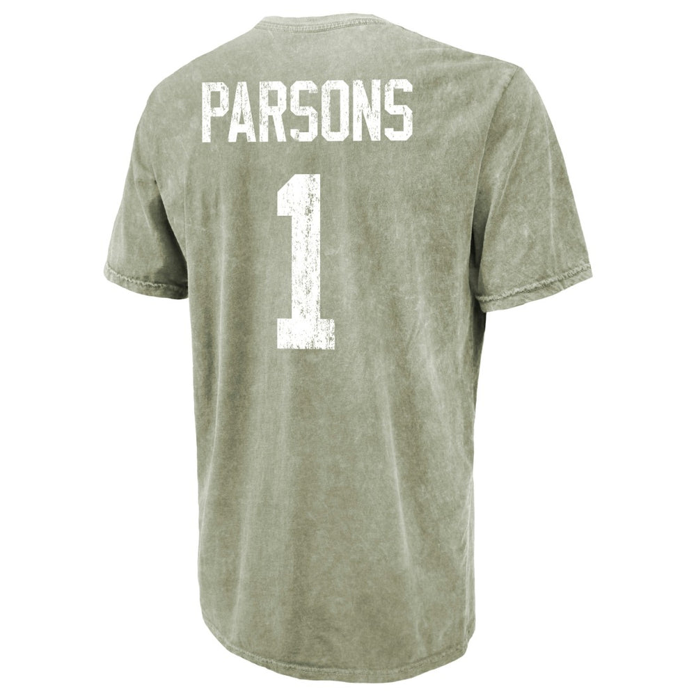 Green Bay Packers  Micah Parsons  Majestic Threads Mineral Wash Name & Number T-Shirt