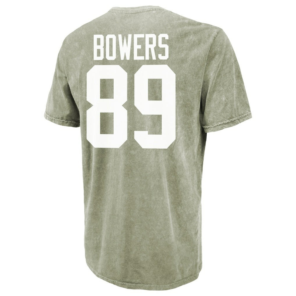 Las Vegas Raiders  Brock Bowers  Majestic Threads Mineral Wash Name & Number T-Shirt