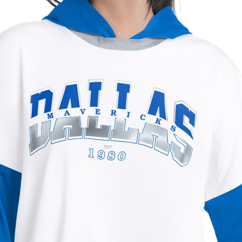 Dallas Mavericks G-III 4Her by Carl Banks Women's Key Player Oversized Hooded Long Sleeve T-Shirt sale Online