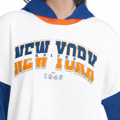 New York Knicks G-III 4Her by Carl Banks Women's Key Player Oversized Hooded Long Sleeve T-Shirt For Sale
