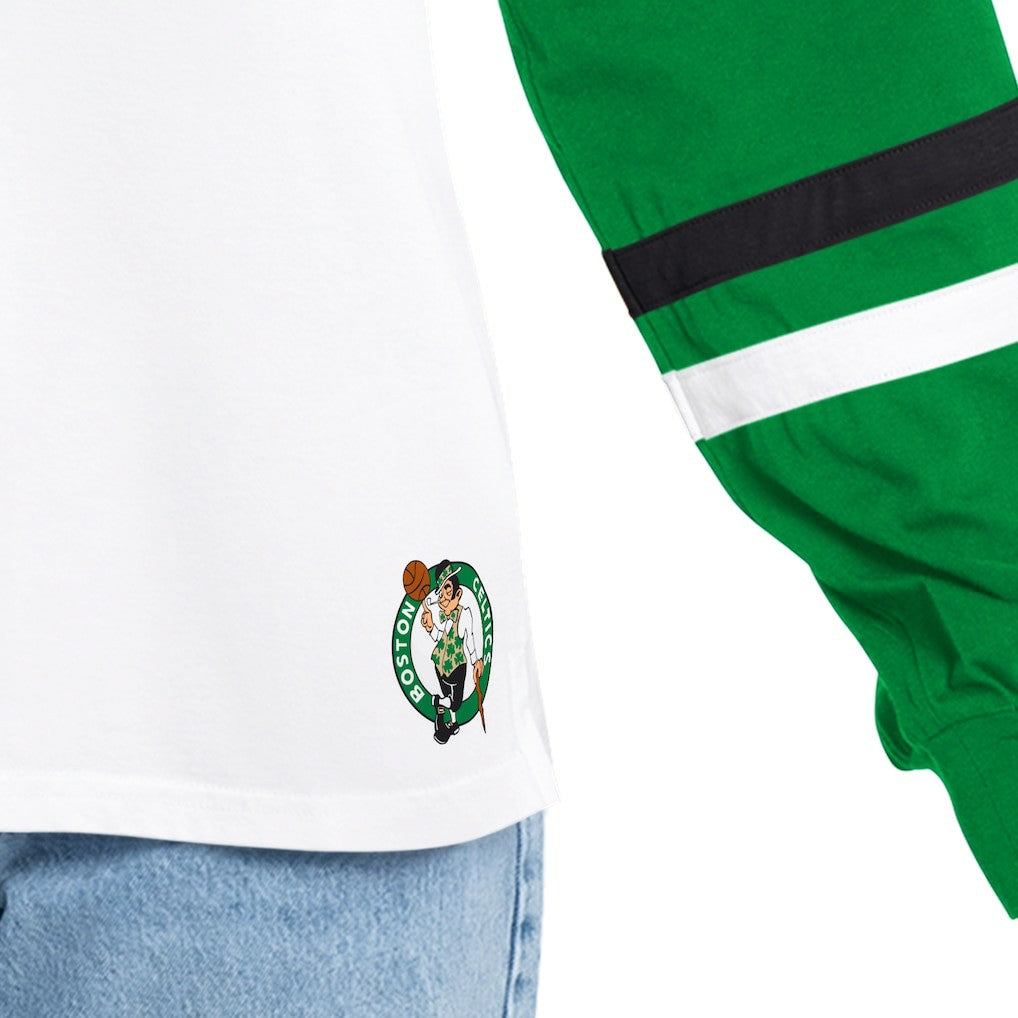 Boston Celtics G-III 4Her by Carl Banks Women's Key Player Oversized Hooded Long Sleeve T-Shirt On Sale