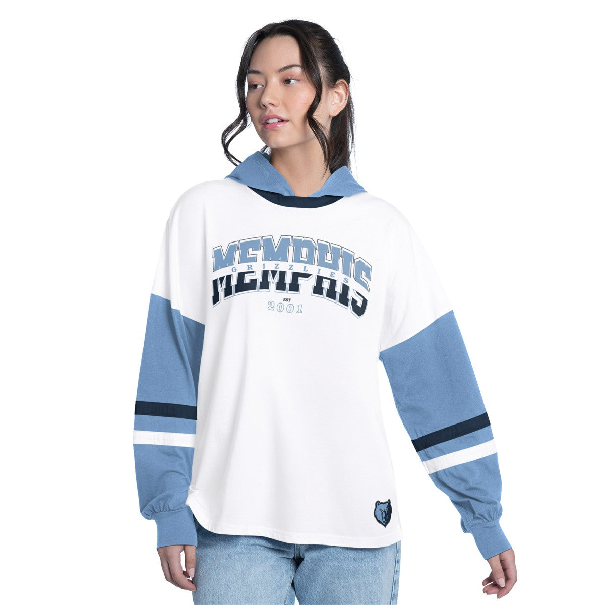 Memphis Grizzlies G-III 4Her by Carl Banks Women's Key Player Oversized Hooded Long Sleeve T-Shirt Online
