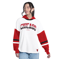 Chicago Bulls G-III 4Her by Carl Banks Women's Key Player Oversized Hooded Long Sleeve T-Shirt sale New