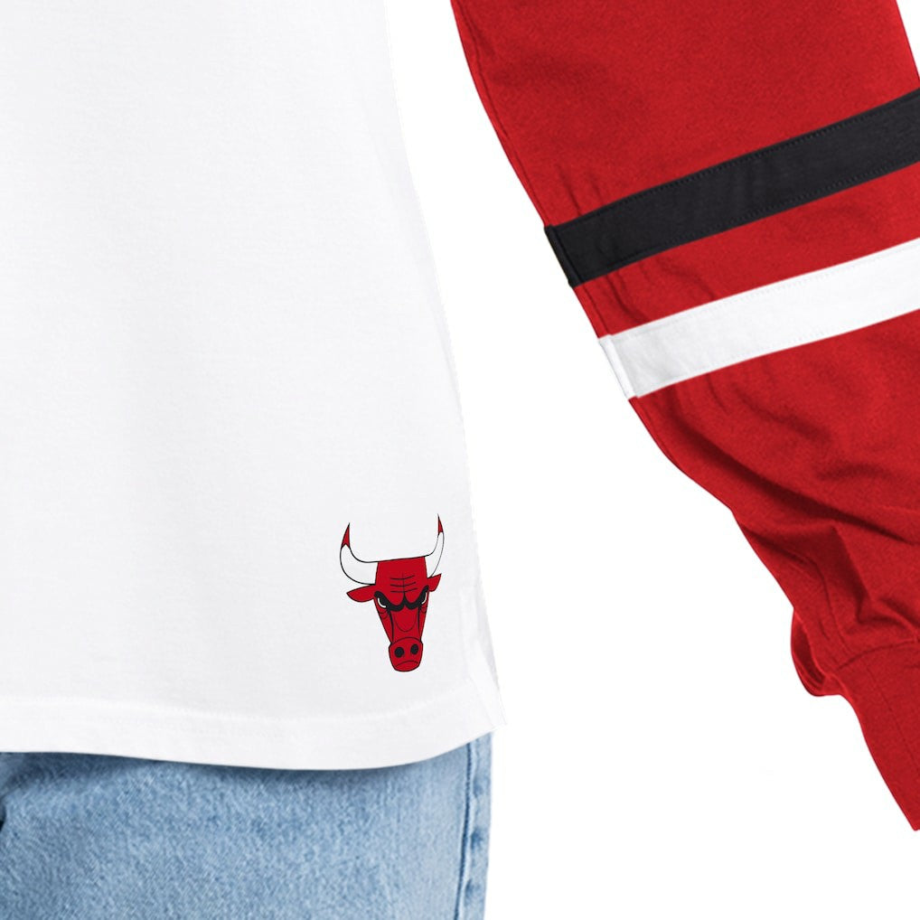 Chicago Bulls G-III 4Her by Carl Banks Women's Key Player Oversized Hooded Long Sleeve T-Shirt sale New