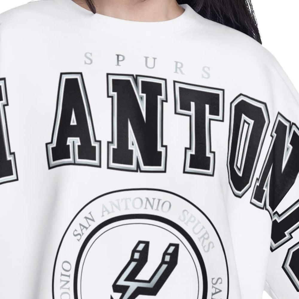 San Antonio Spurs G-III 4Her by Carl Banks Women's Bleachers Cropped French Terry Sweatshirt Outlet