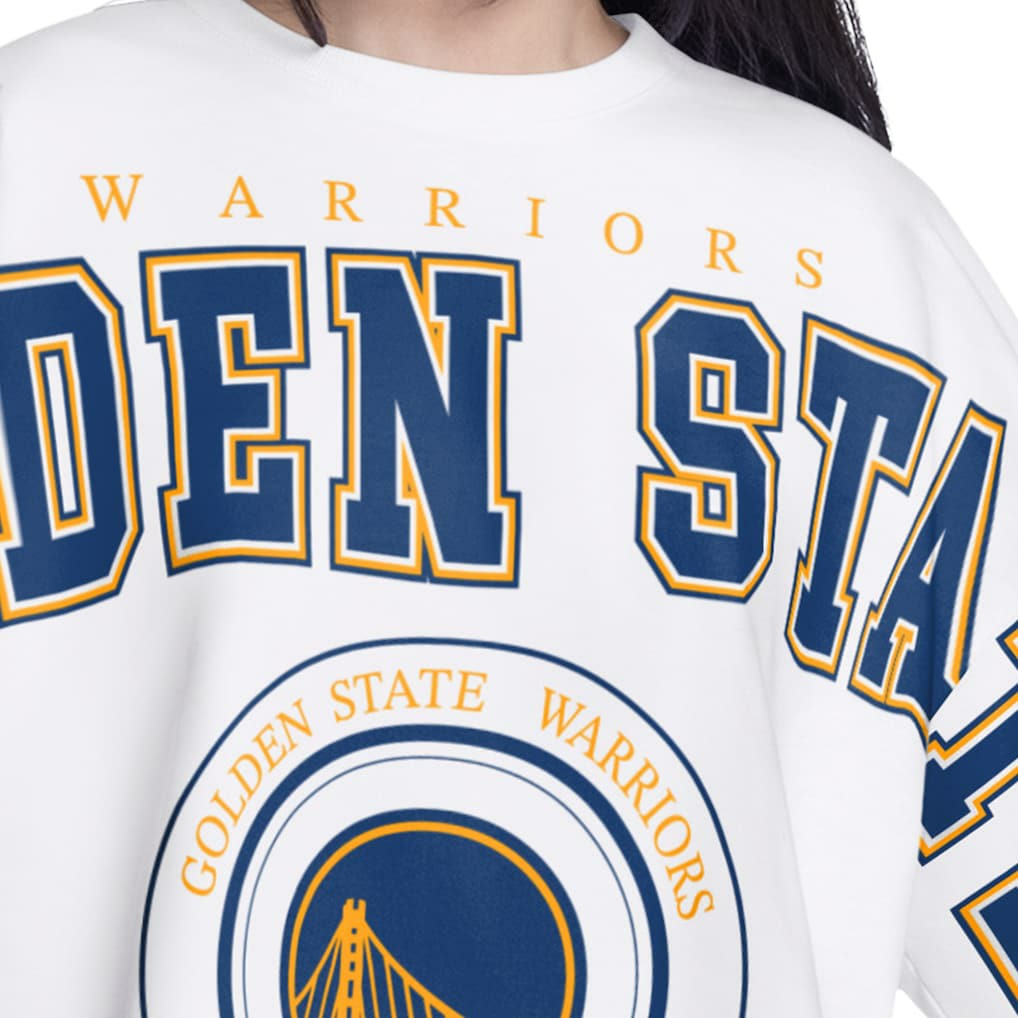 Golden State Warriors G-III 4Her by Carl Banks Women's Bleachers Cropped French Terry Sweatshirt sale Discount