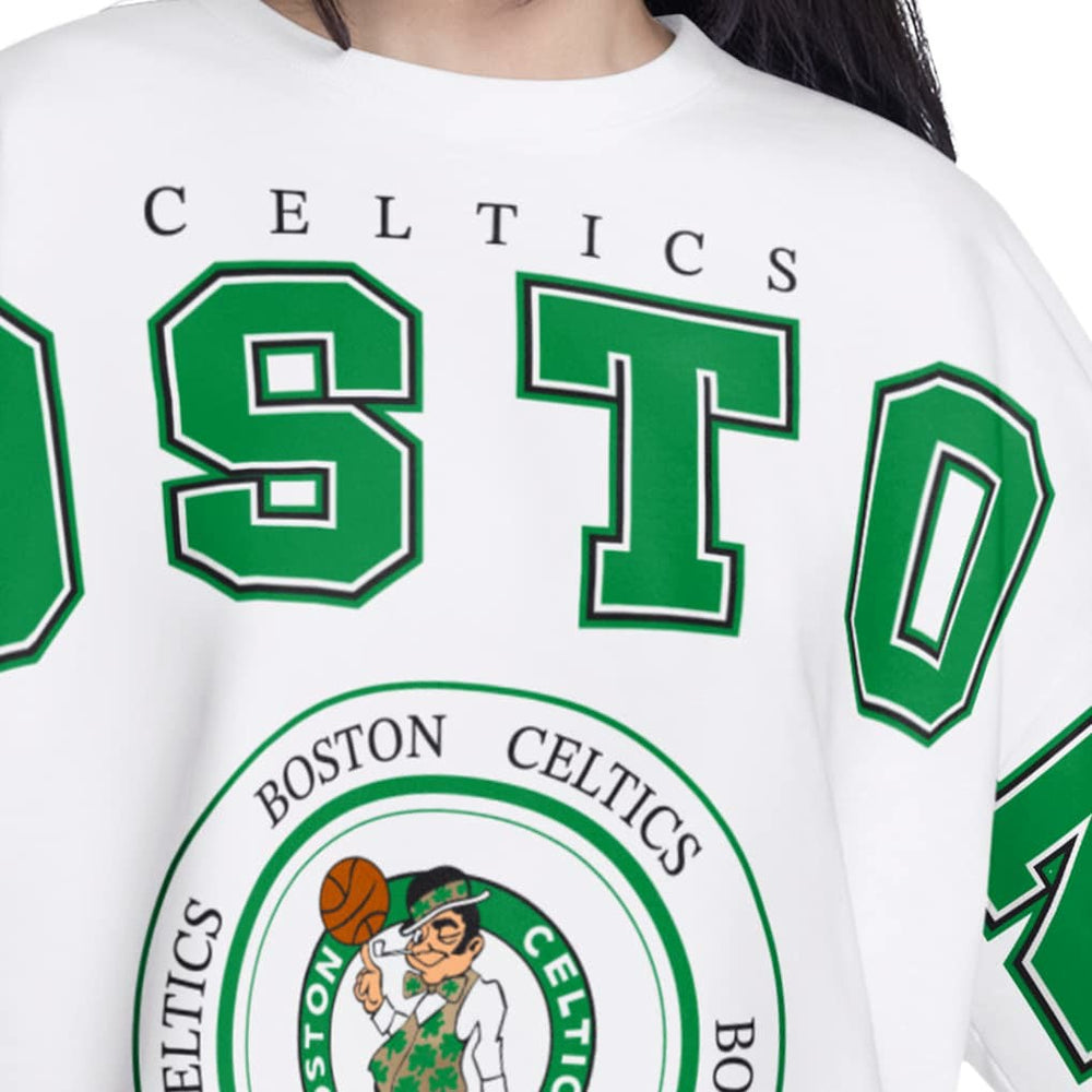 Boston Celtics G-III 4Her by Carl Banks Women's Bleachers Cropped French Terry Sweatshirt On Sale