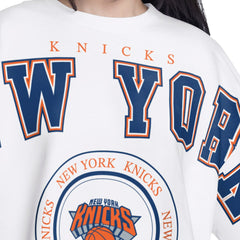 New York Knicks G-III 4Her by Carl Banks Women's Bleachers Cropped French Terry Sweatshirt Online