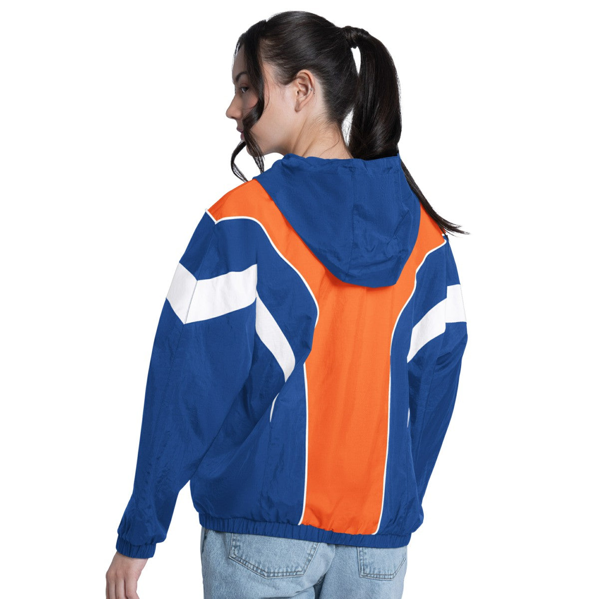 New York Knicks G-III 4Her by Carl Banks Women's Quarterback Lightweight Oversized Full-Zip Jacket Discount
