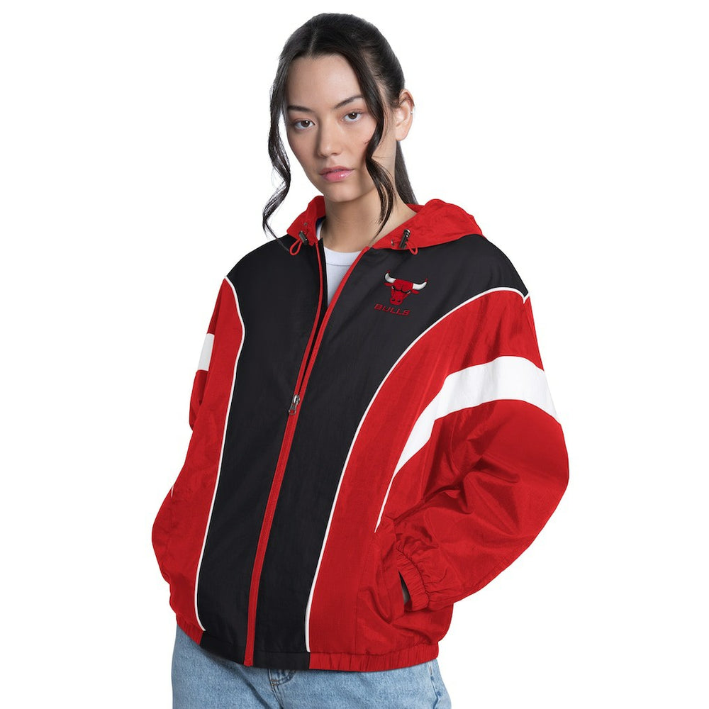 Chicago Bulls G-III 4Her by Carl Banks Women's Quarterback Lightweight Oversized Full-Zip Jacket Discount