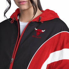 Chicago Bulls G-III 4Her by Carl Banks Women's Quarterback Lightweight Oversized Full-Zip Jacket Discount
