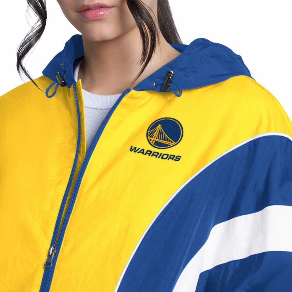 Golden State Warriors G-III 4Her by Carl Banks Women's Quarterback Lightweight Oversized Full-Zip Jacket sale Discount