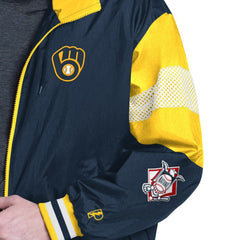 Milwaukee Brewers Pro Player Legacy Lightweight Full-Zip Hooded Jacket | MLB Discount
