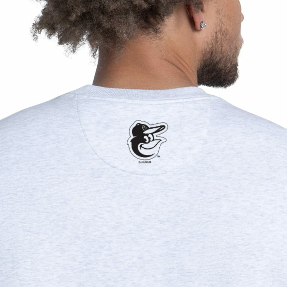 Baltimore Orioles Starter Face of Ice Blue French Terry Sweatshirt | MLB For sale