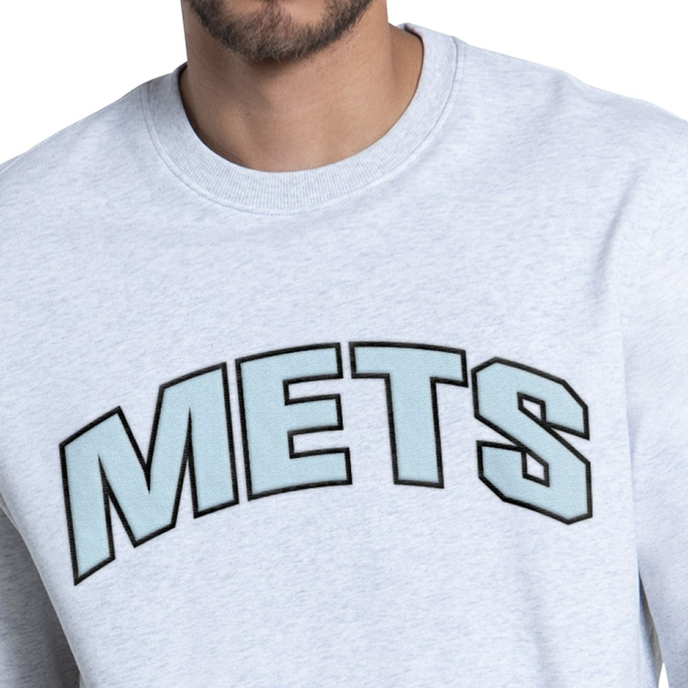 New York Mets Starter Face of Ice Blue French Terry Sweatshirt | MLB US