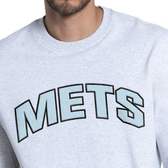 New York Mets Starter Face of Ice Blue French Terry Sweatshirt | MLB US