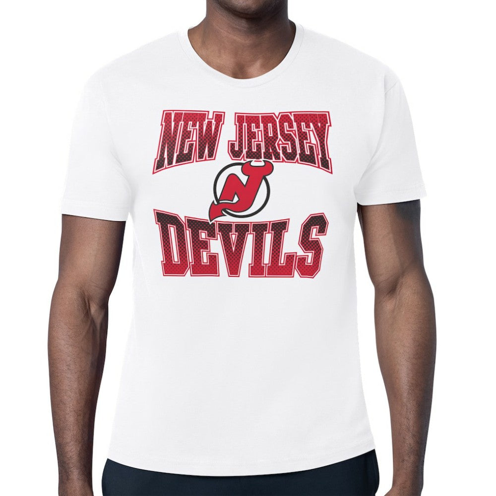 New Jersey Devils Starter Comic Style Team Graphic T-Shirt On Sale