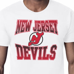 New Jersey Devils Starter Comic Style Team Graphic T-Shirt On Sale