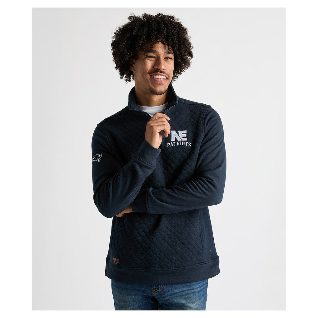 New England Patriots  Charles River x  Franconia Quilted Quarter-Zip Sweatshirt