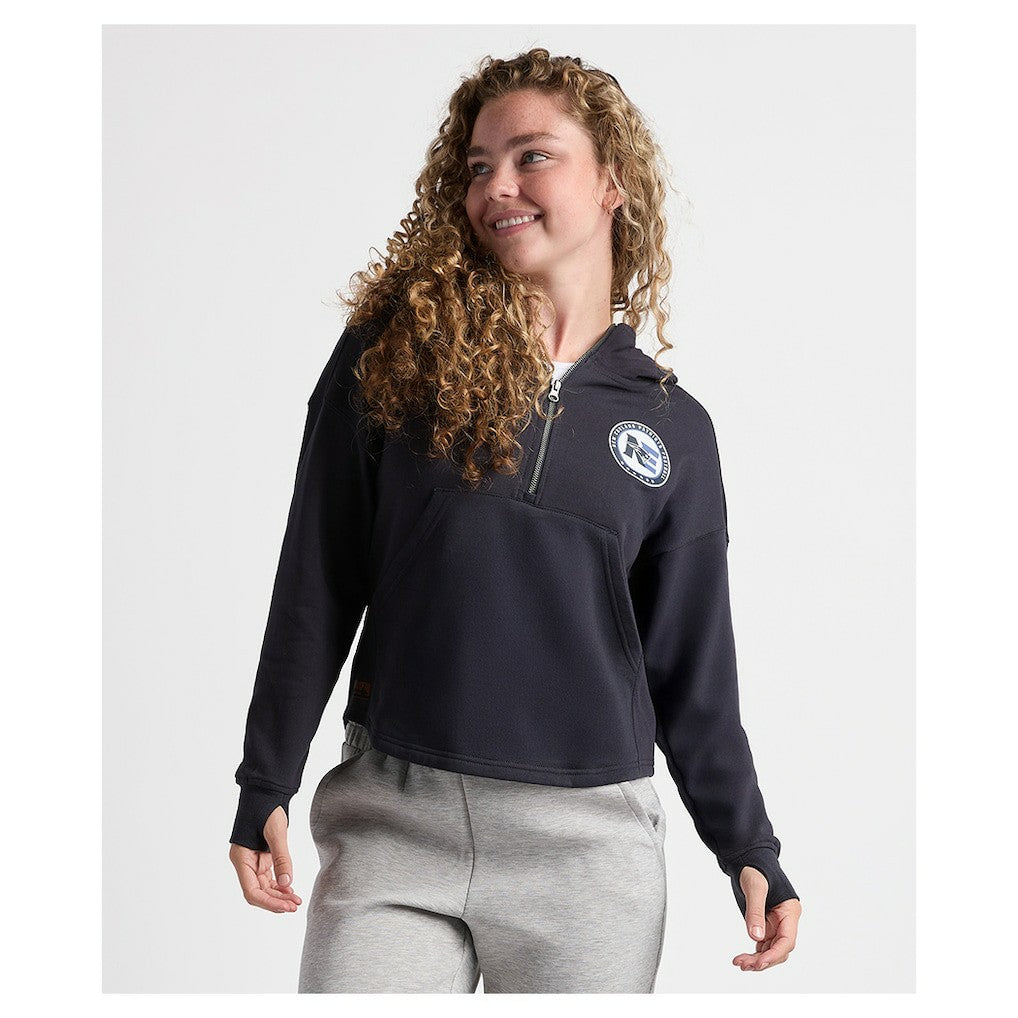 New England Patriots  Charles River x  Women's Willow Fleece Quarter-Zip Hoodie