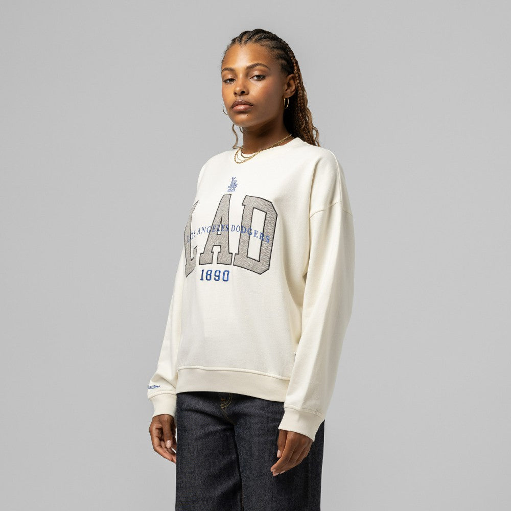 Los Angeles Dodgers Mitchell & Ness Women's Premium Crewneck Sweatshirt | MLB Discount