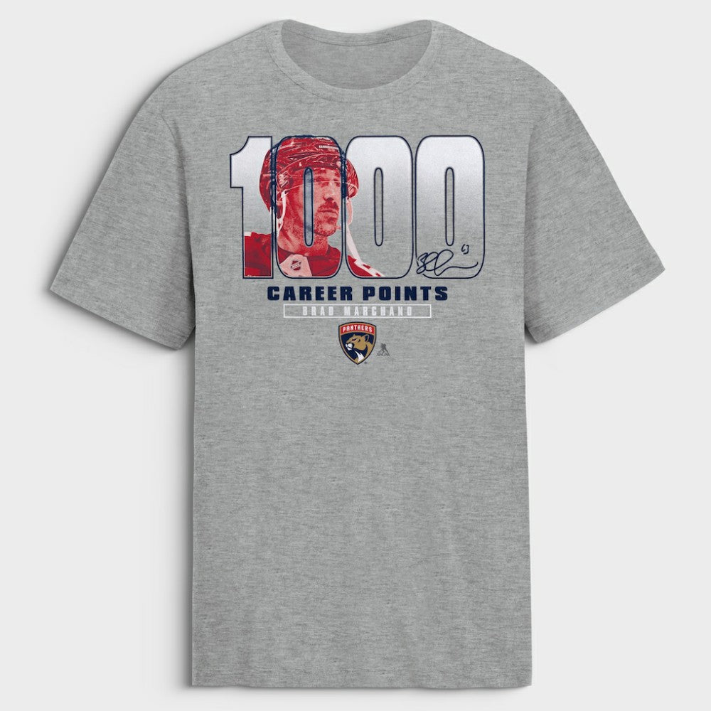 Brad Marchand Florida Panthers 1,000 Career Points Legacy T-Shirt Sale