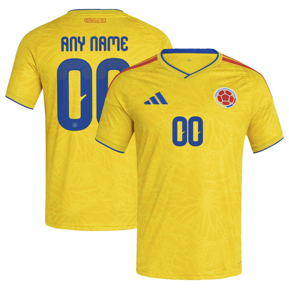 Colombia National Team FIFA x World Cup 2026 Home Replica Custom Jersey Yellow - Adidas