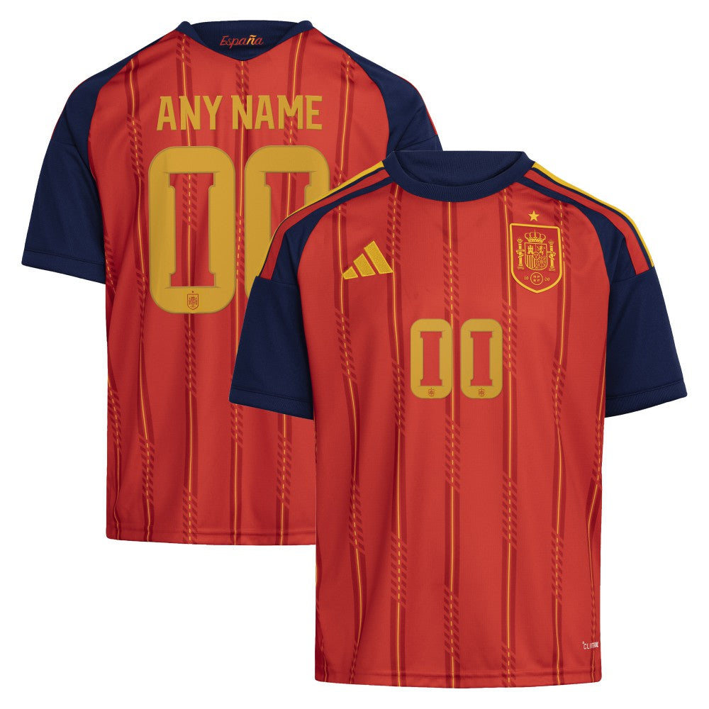 Spain National Team Youth FIFA x World Cup 2026 Home Replica Custom Jersey Red - Adidas
