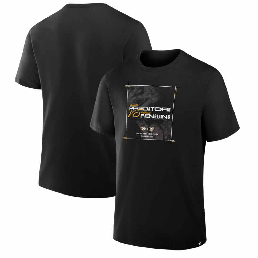 Nashville Predators vs. Pittsburgh Penguins 2025 NHL Global Series Matchup Legacy T-Shirt Outlet