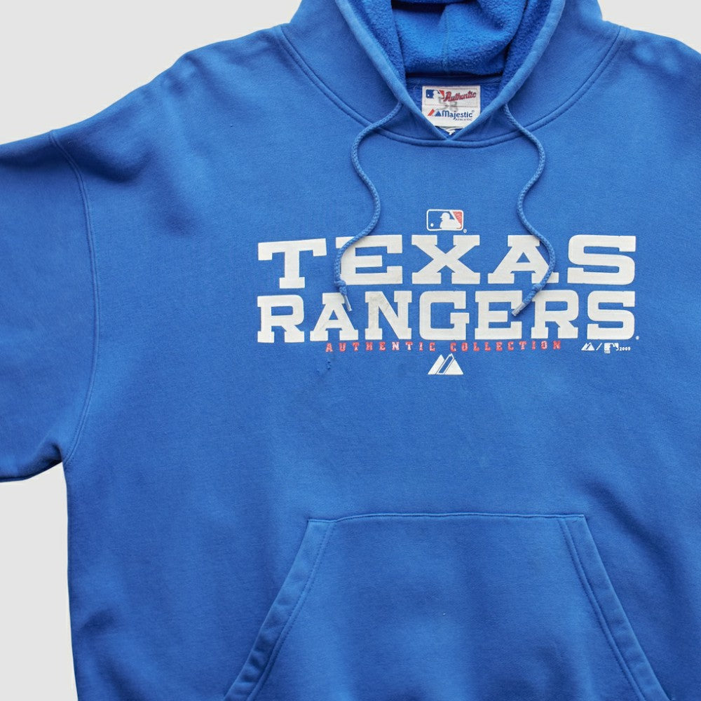 Texas Rangers Majestic 2000s Hooded Pullover Sweatshirt | MLB Sale