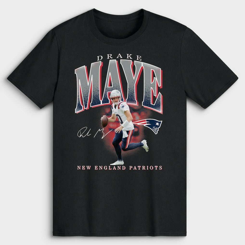 New England Patriots  Drake Maye  Big & Tall Player Hype T-Shirt