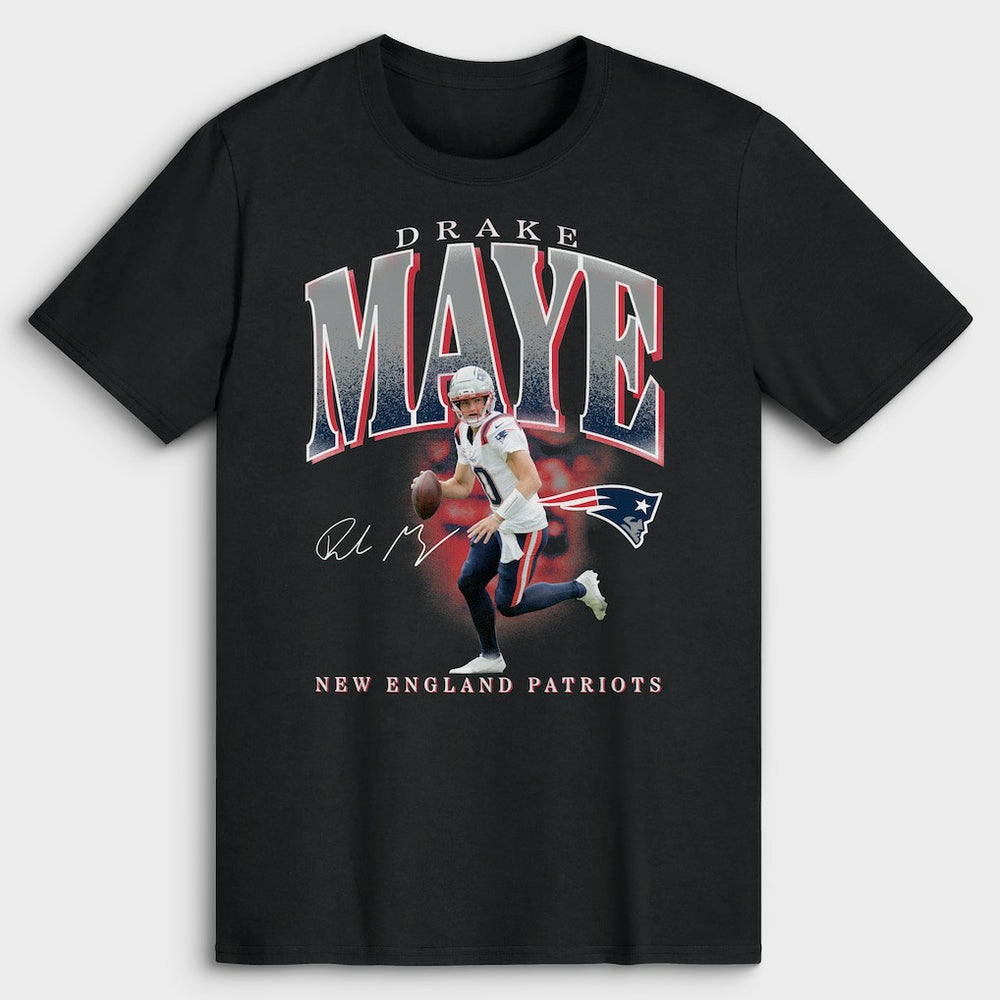 New England Patriots  Drake Maye  Big & Tall Player Hype T-Shirt