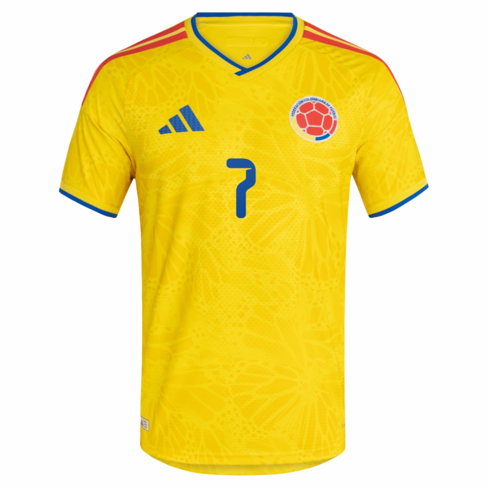 Luis Diaz Colombia National Team 2026 Home Jersey Yellow - Adidas