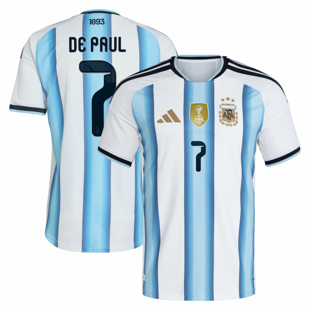 Rodrigo De Paul Argentina National Team 2026 Home Jersey White - Adidas