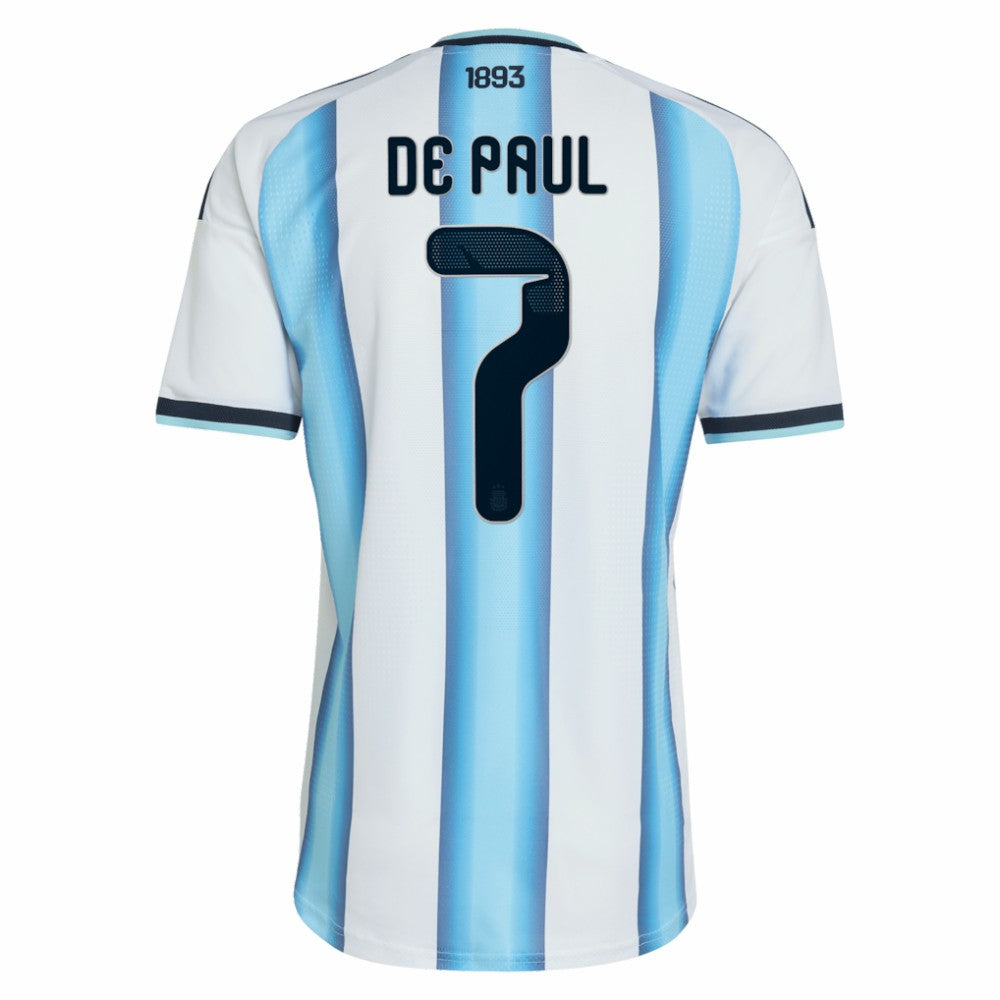 Rodrigo De Paul Argentina National Team 2026 Home Jersey White - Adidas