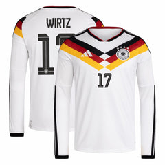 Florian Wirtz Germany National Team 2026 Home Replica Long Sleeve Jersey White - Adidas