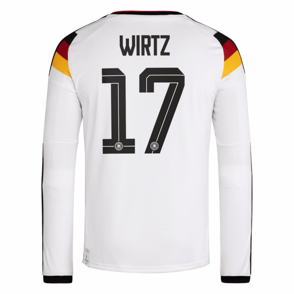 Florian Wirtz Germany National Team 2026 Home Replica Long Sleeve Jersey White - Adidas